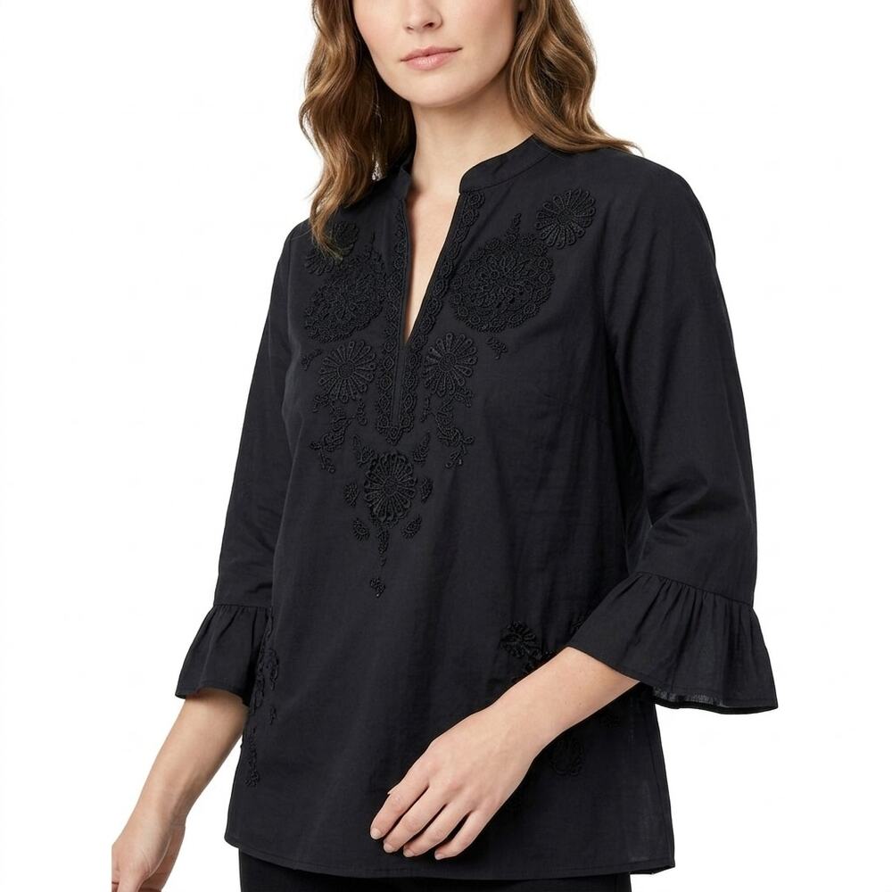 spenser jeremy Cotton Blend Black Blouse Women Size L